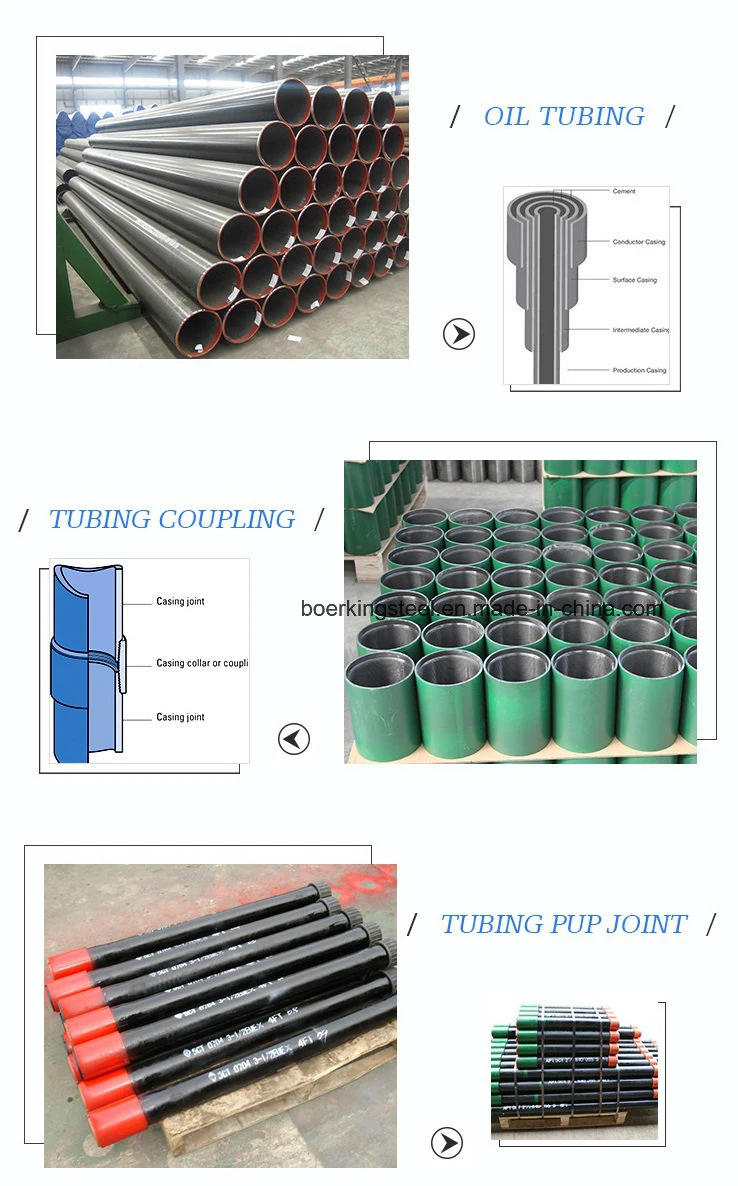 7" API 5CT K55 Seamless Carbon Steel Oil Casing Pipe and Tubing OCTG